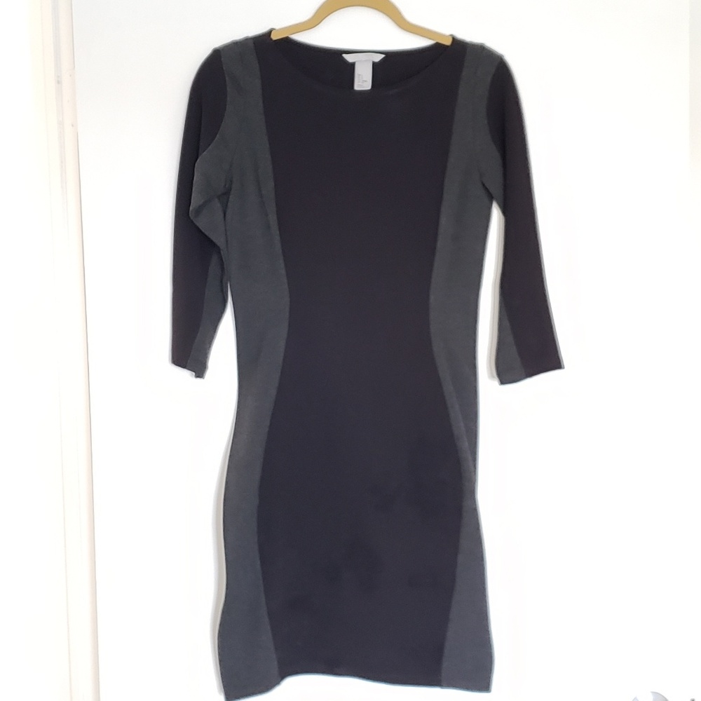 H&M Long Sleeved Color block Dress